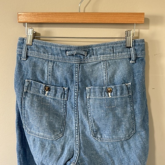FREE PEOPLE Skye Relaxed Boyfriend Jogger Jeans Blue Button Fly Pockets Sz 26 - Picture 10 of 14
